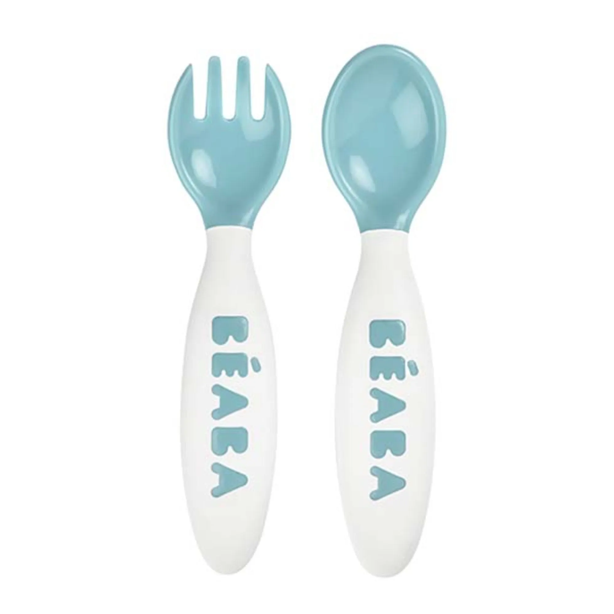 2nd Stage Training Fork And Spoon (Storage Case Included) - Airy Green