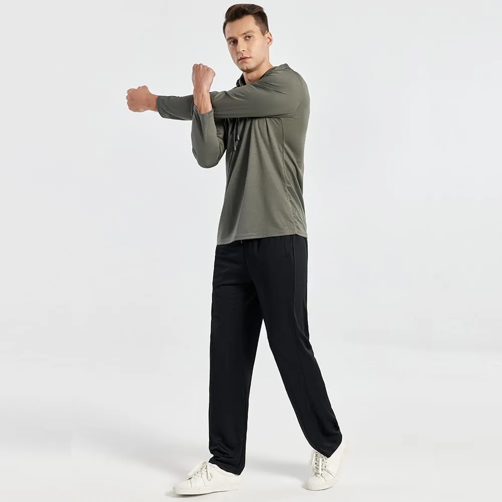 3PC Men's Zipper Mesh Fabric Jogger Pants - Breathable & Flexible Fit, Comfortable for Sports & Casual Wear