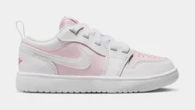 Air Jordan 1 Low Alt Preschool Basketball Shoes (Pink Foam/White/Fire Red)