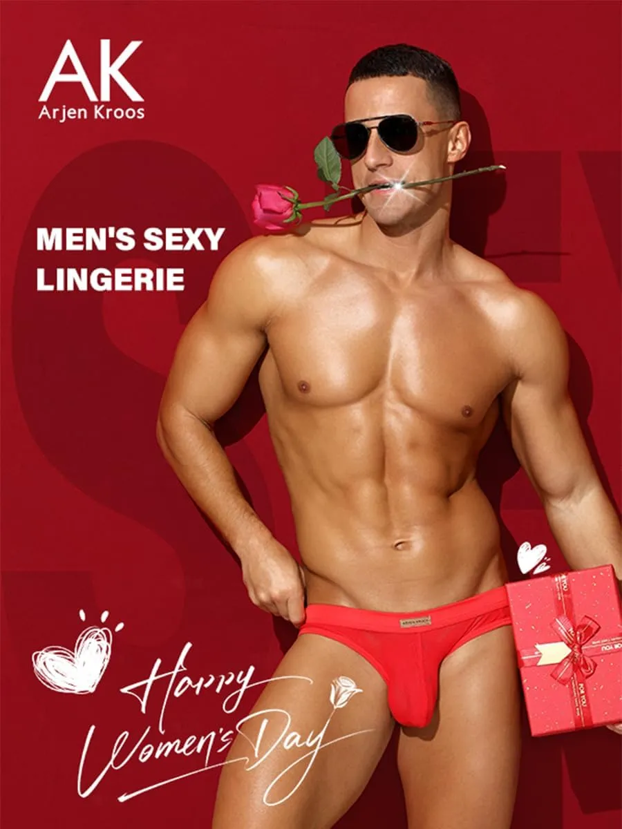Arjen Kroos Men's Sexy Briefs Breathable Comfortable Mesh Underwear