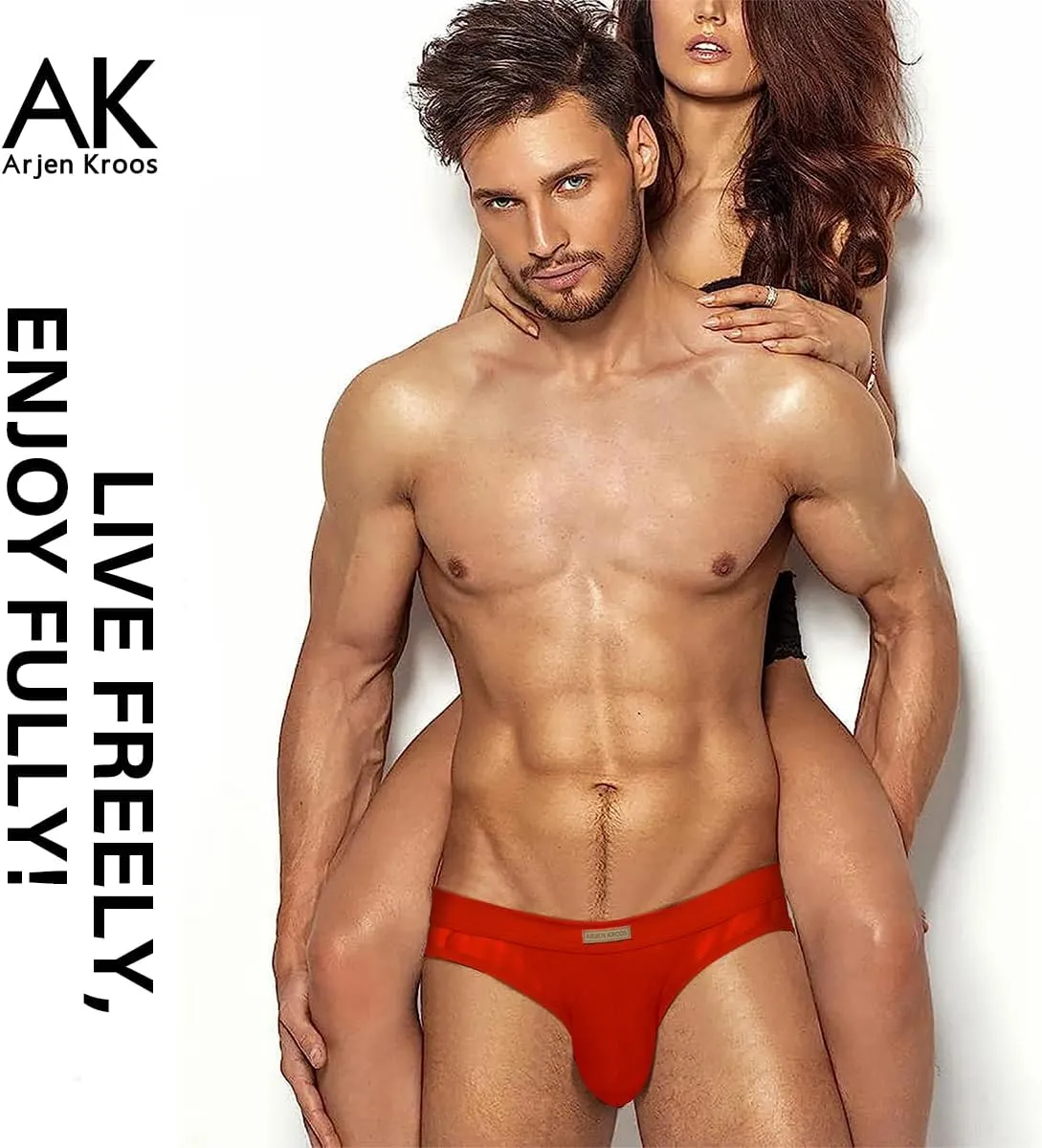 Arjen Kroos Men's Sexy Briefs Breathable Comfortable Mesh Underwear