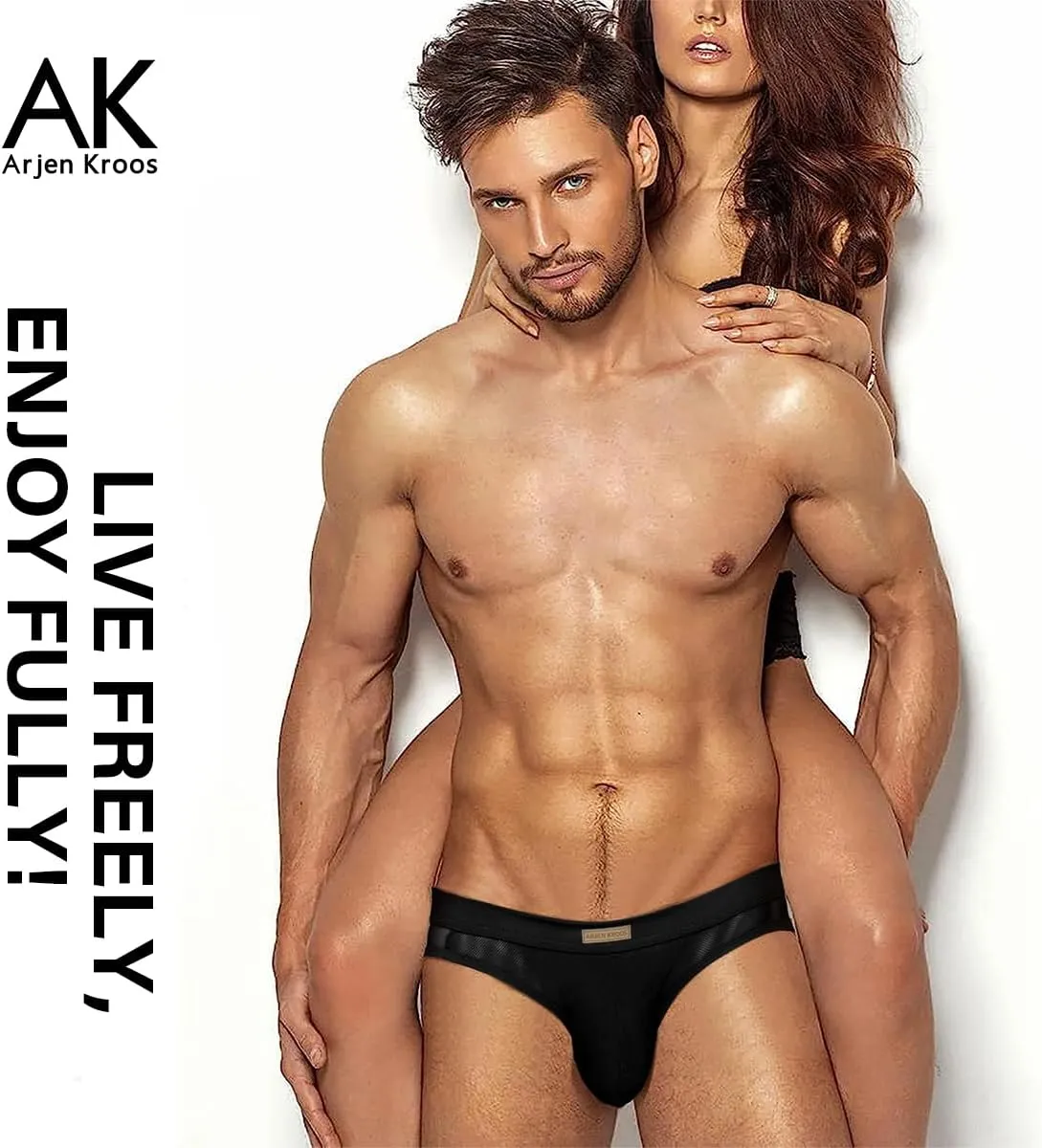 Arjen Kroos Men's Sexy Briefs Breathable Comfortable Mesh Underwear