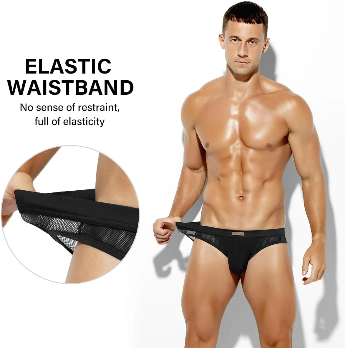 Arjen Kroos Men's Sexy Briefs Breathable Comfortable Mesh Underwear