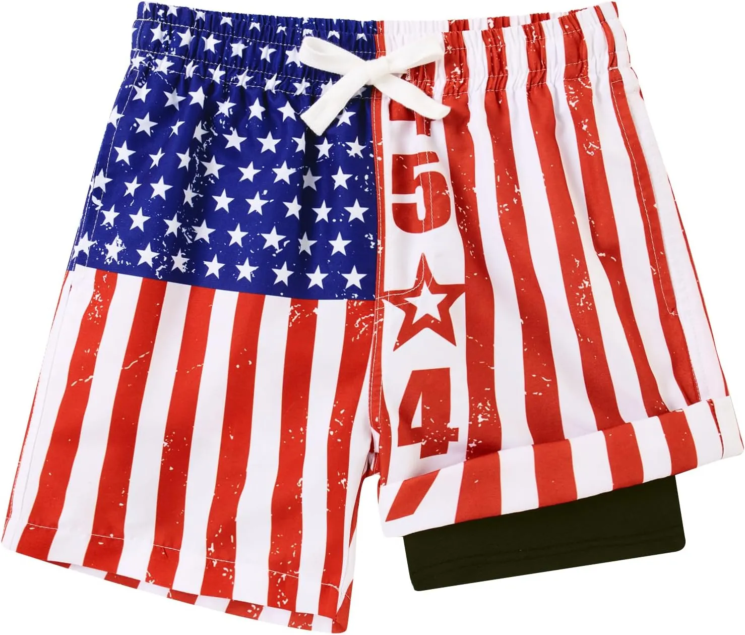 Boys Swim Trunks with Compression Liner Toddler Boys Swim Shorts Boxer Brief Board Shorts Swimming Set 5-18T