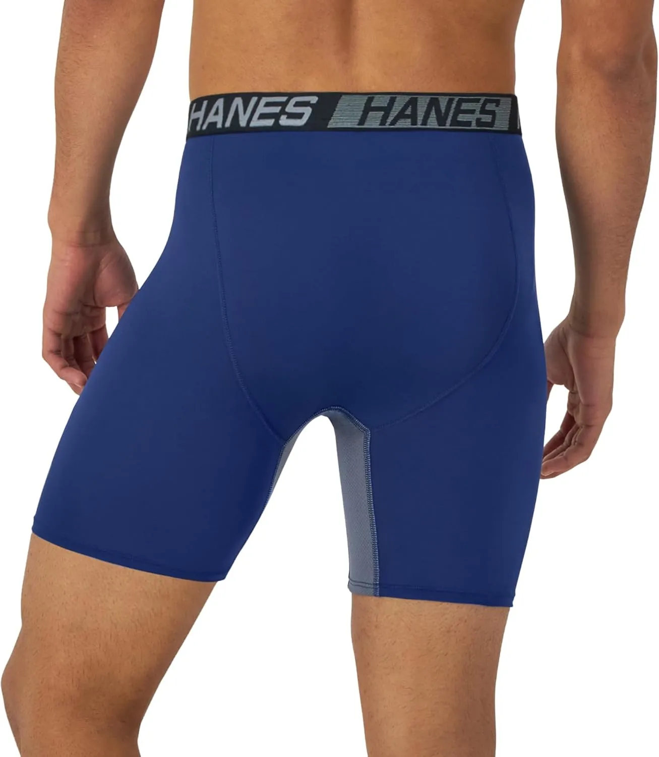 Hanes Mens Total Support Pouch Boxer Briefs, X-Temp Cooling, Moisture-Wicking Underwear, Regular, Long-leg and Trunk, 3-Pack