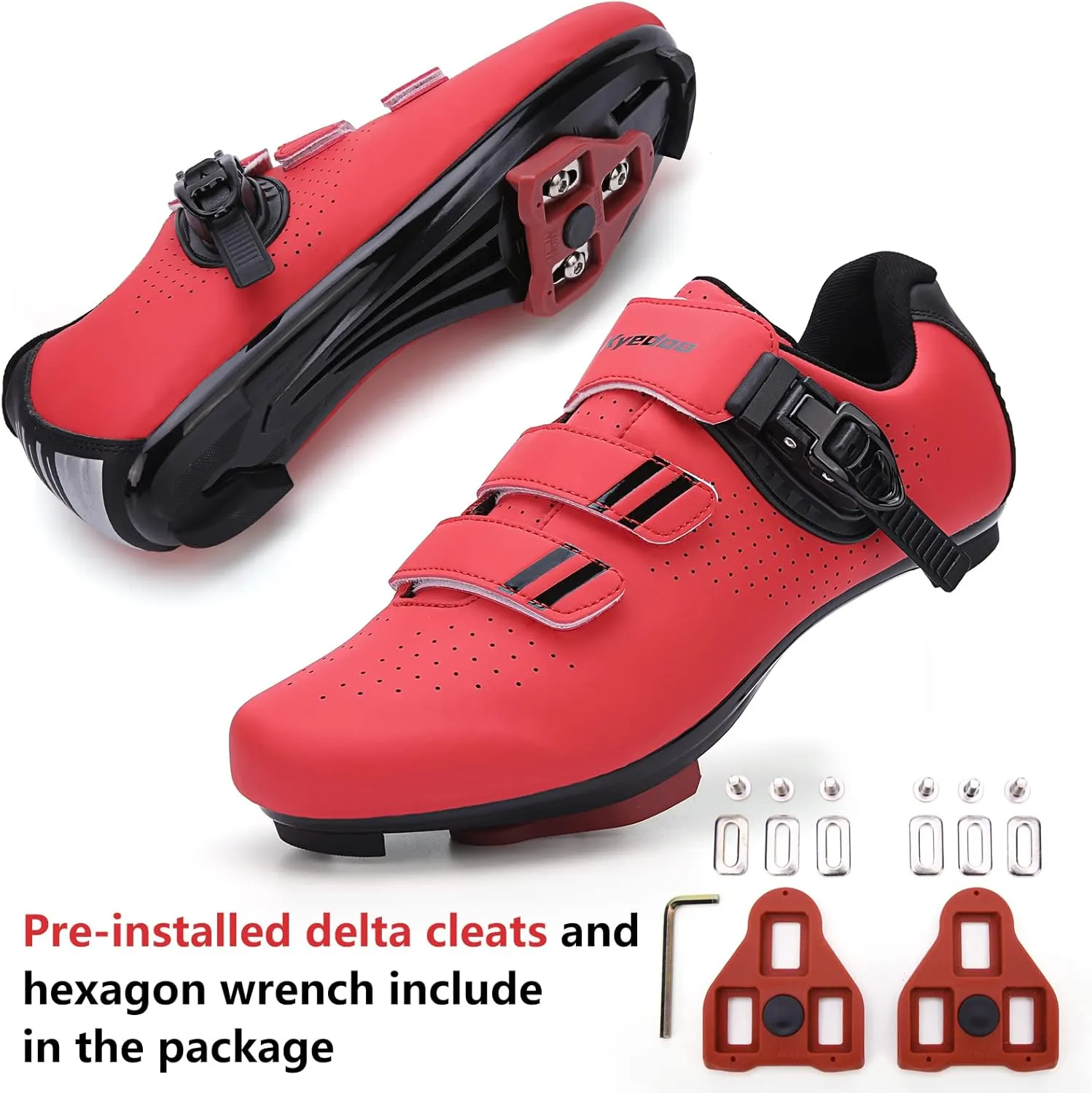 Mens Womens Cycling Shoes Compatible with Pelaton Bike Shoes Road Bike Shoes Riding Bicycle Pre-Installed with Delta Cleats Clip Indoor Outdoor Pedal