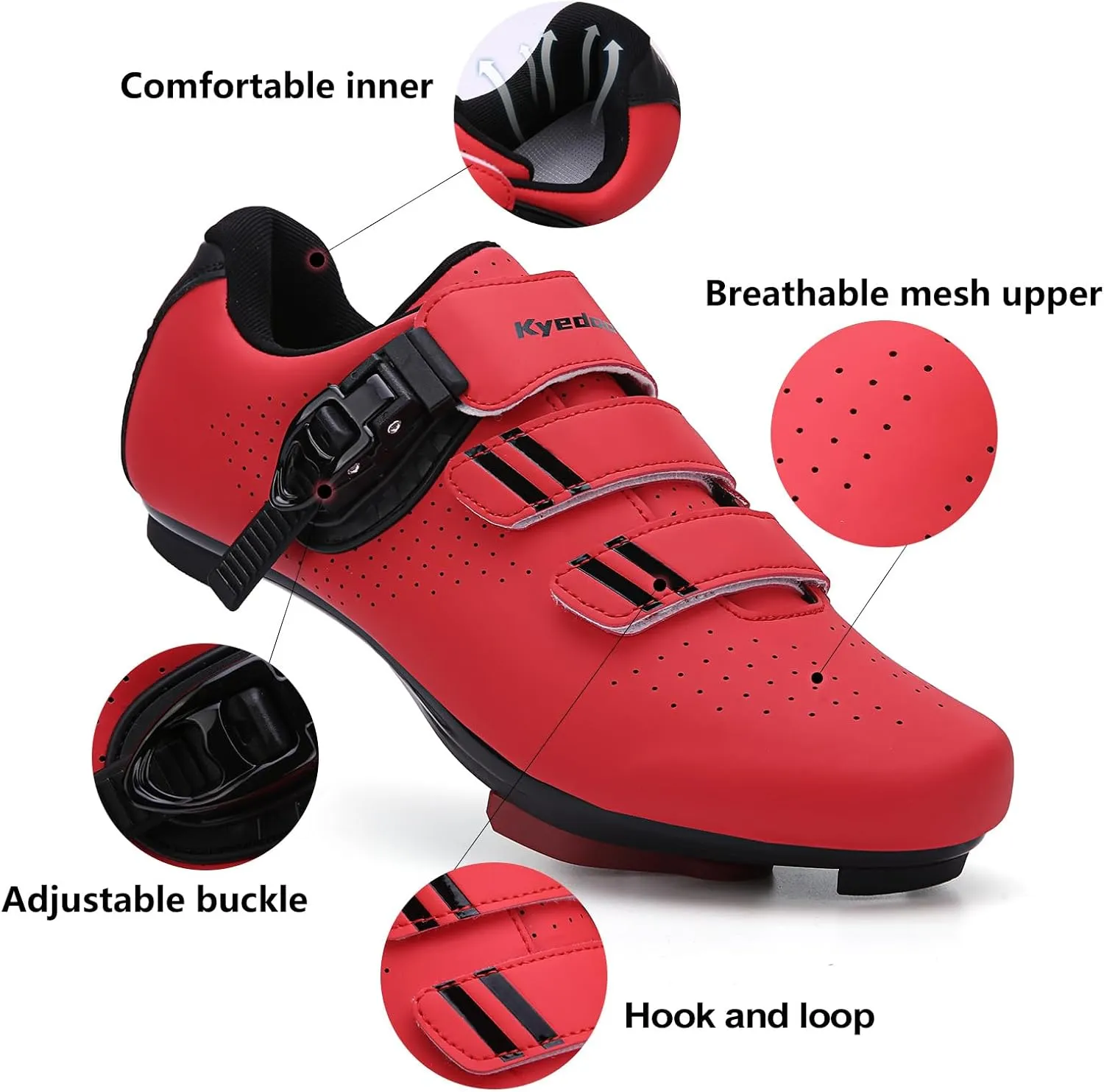 Mens Womens Cycling Shoes Compatible with Pelaton Bike Shoes Road Bike Shoes Riding Bicycle Pre-Installed with Delta Cleats Clip Indoor Outdoor Pedal