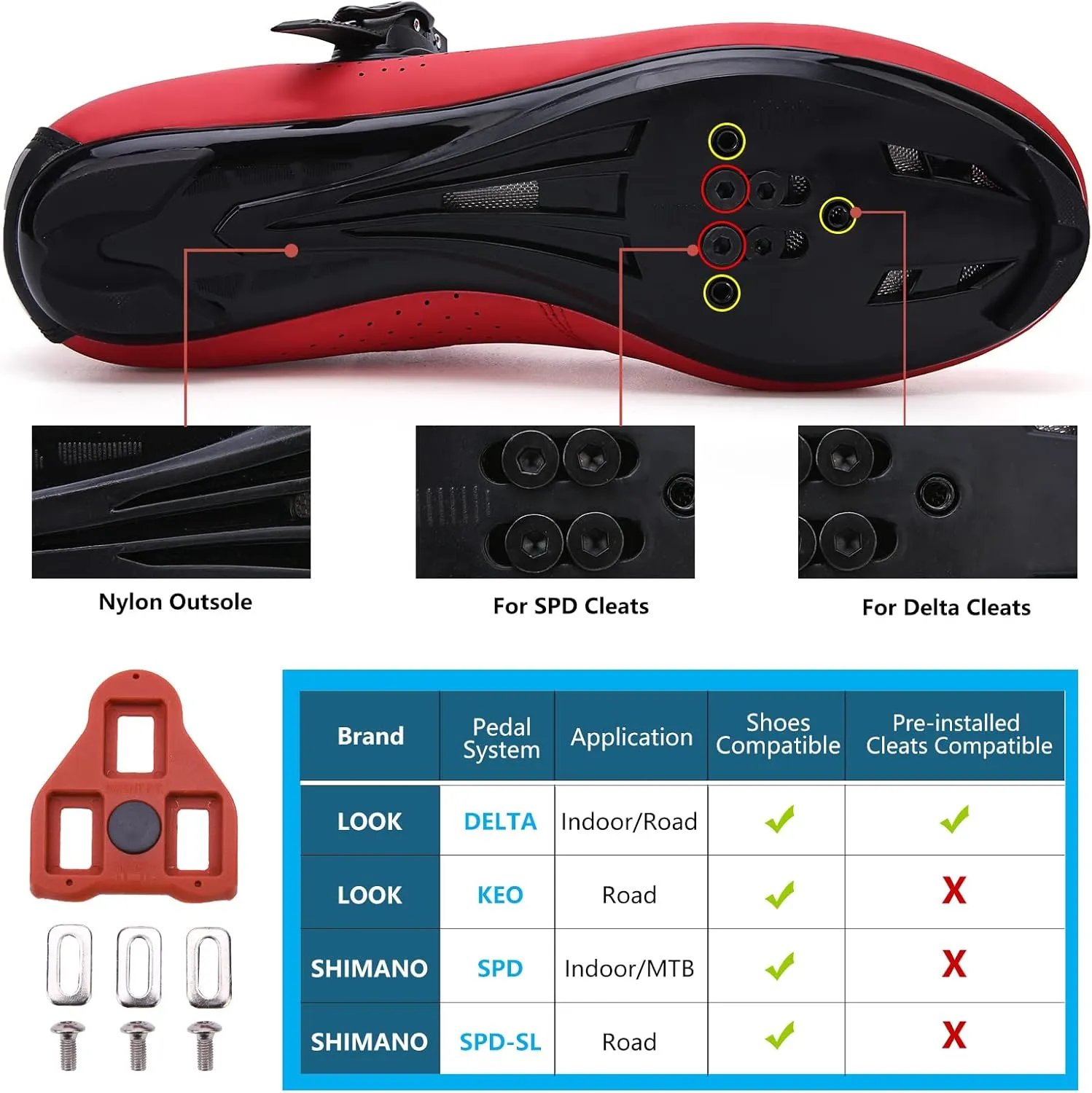 Mens Womens Cycling Shoes Compatible with Pelaton Bike Shoes Road Bike Shoes Riding Bicycle Pre-Installed with Delta Cleats Clip Indoor Outdoor Pedal