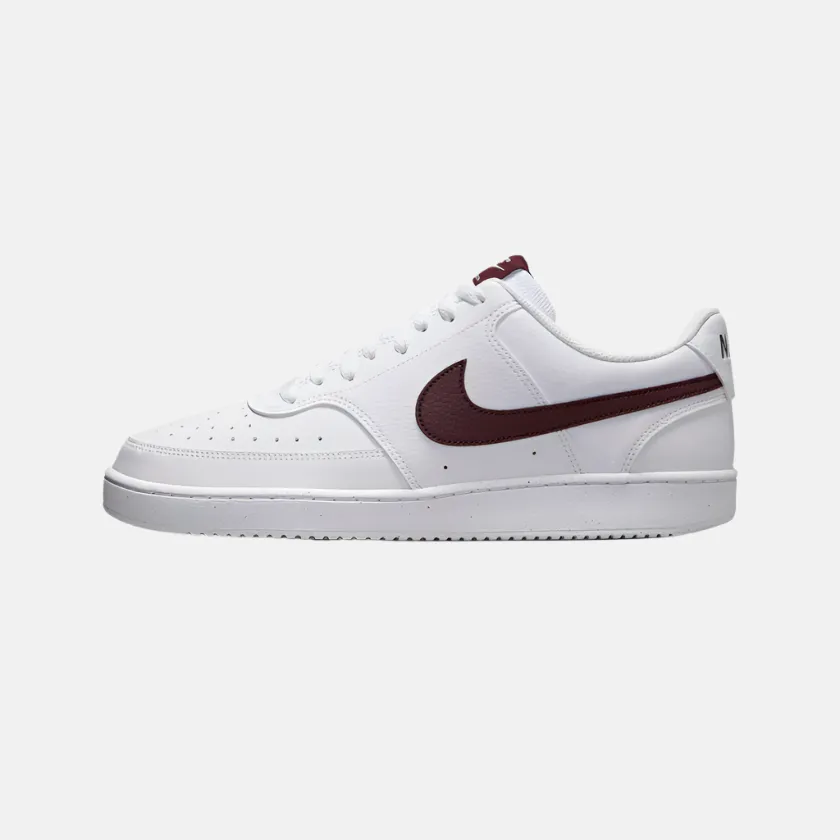 Nike Court Vision Low Next Nature Men's Basketball Shoes -White/Burgundy Crush