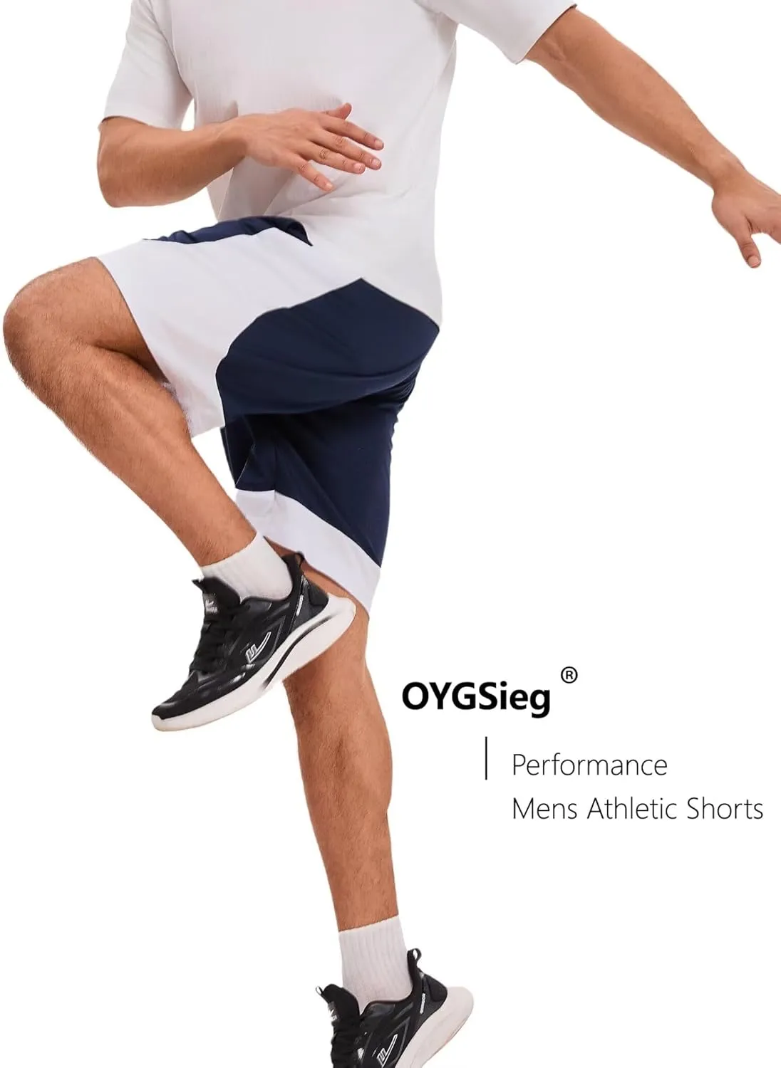 OYGSieg 6 Pack Mens Mesh Athletic Basketball Shorts Gym Shorts with Pockets, Quick Dry Workout Running Shorts Casual for Men