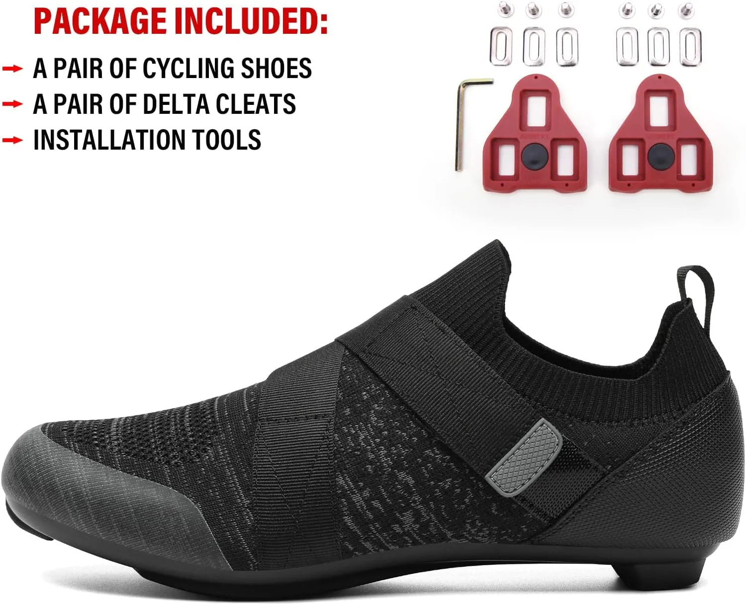 Unisex Cycling Shoes Compatible with Peloton Bike & SPD Indoor Road Riding Biking Bike Shoes with Delta Cleats Included for Men Women